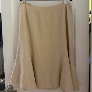 NEW Lauren Ralph Lauren Cold Mountain 100% Wool Camel Twill A-Line Skirt 16W